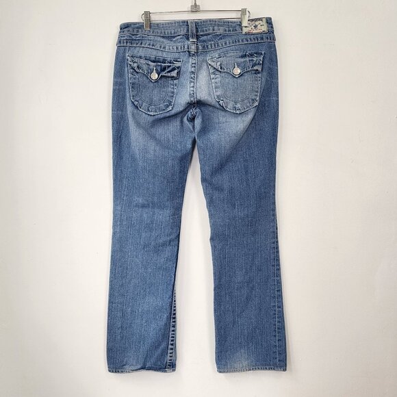True Religion Billy Low Rise Straight Light Wash Denim Y2K 00s Made in USA Sz 32 - Picture 6 of 16